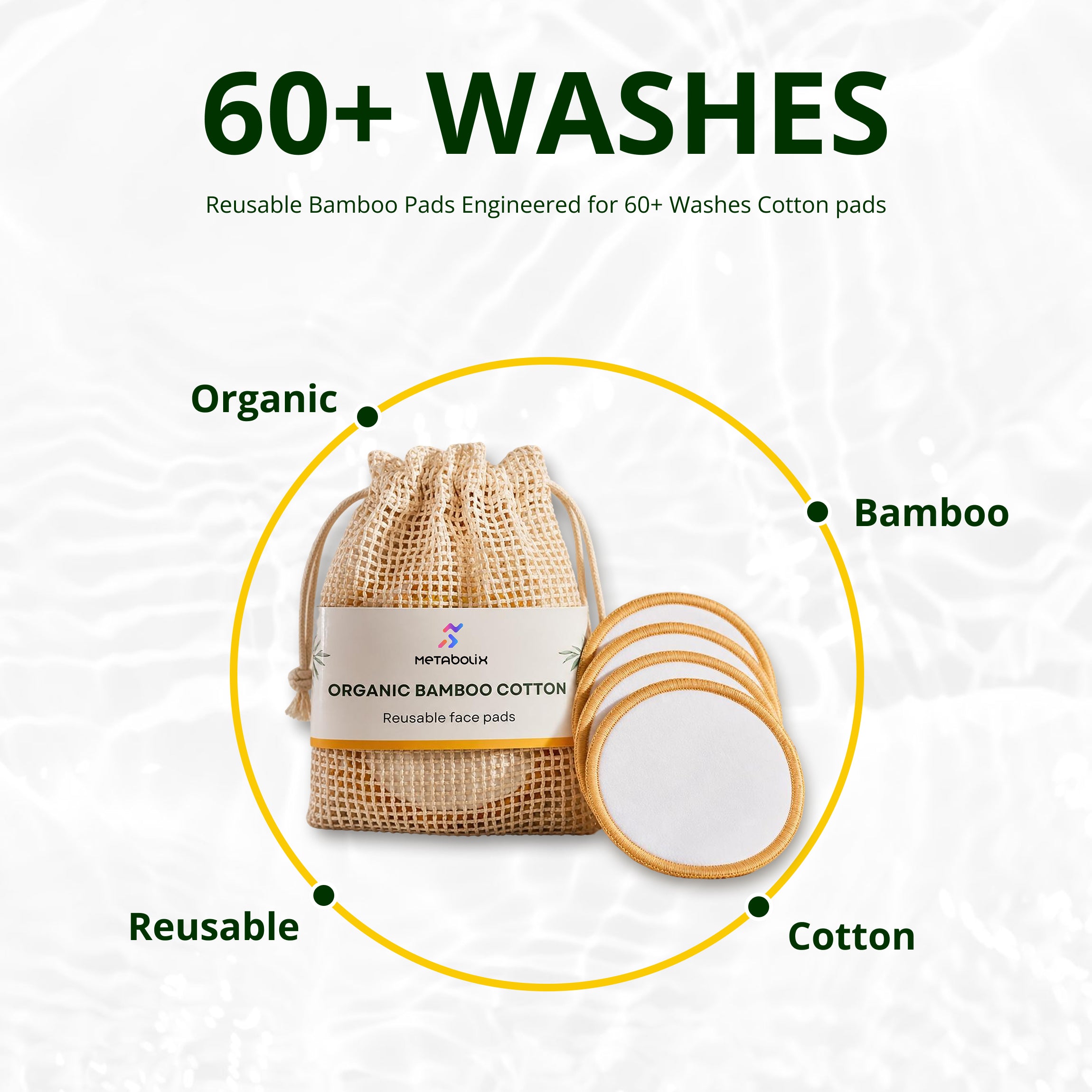 Ultra Soft Reusable Bamboo Cotton Pads